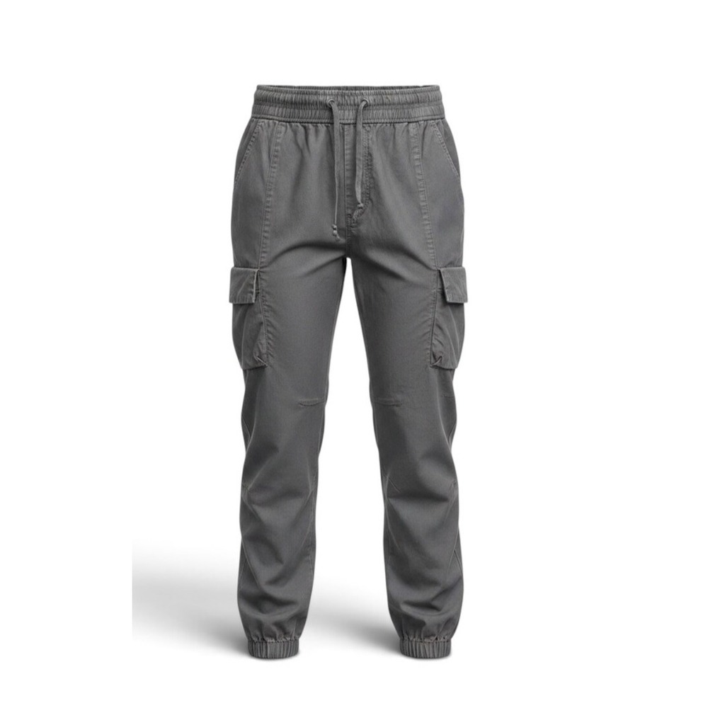 John Elliott Men's Charcoal Relaxed Fit Cargo Jogger Pants Medium Drawstring
